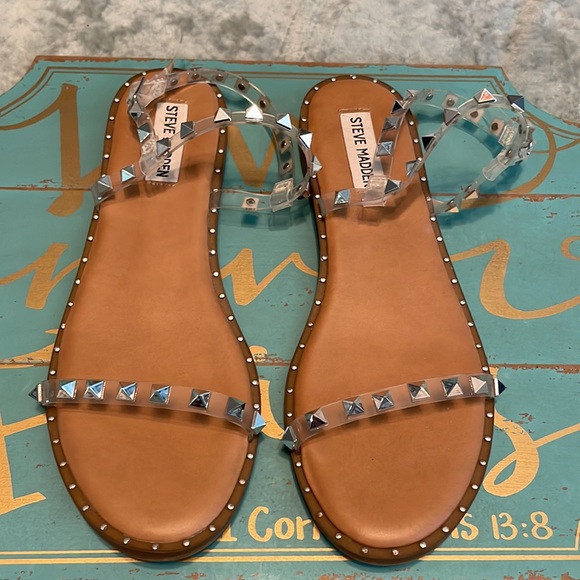 Steve Madden Clear Travel Sandal Size 8.5 - Picture 2 of 8
